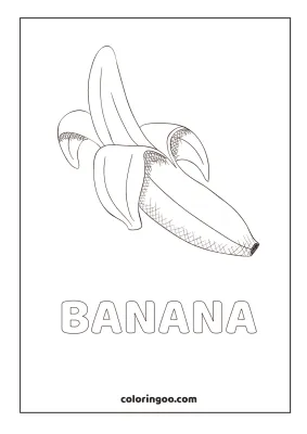 Banana Coloring Page
