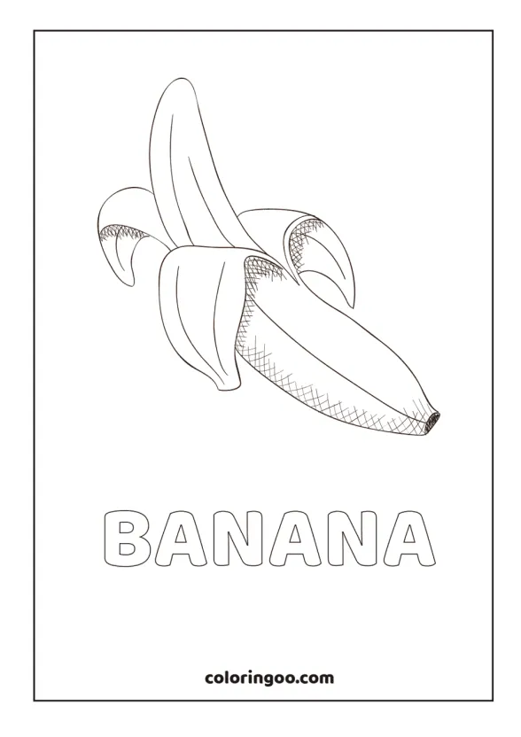 banana coloring pages
