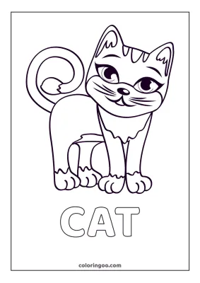 Cat Coloring Page