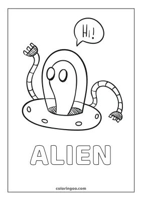 Alien Coloring Pages