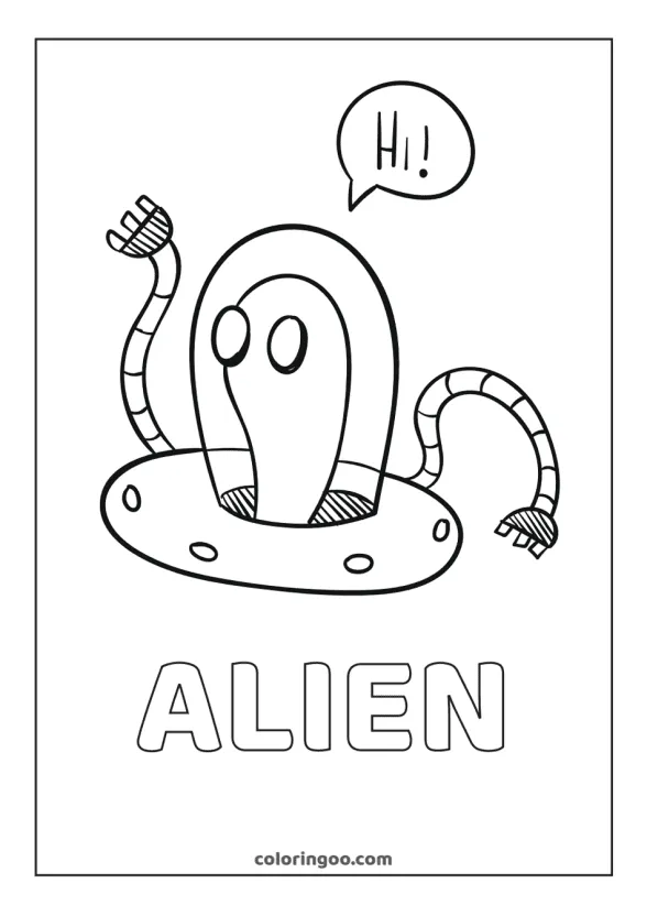 Alien Coloring Pages 1 alien coloring pages 2