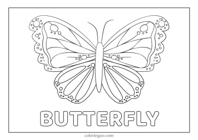 Butterfly Printable Coloring Pages For Kids