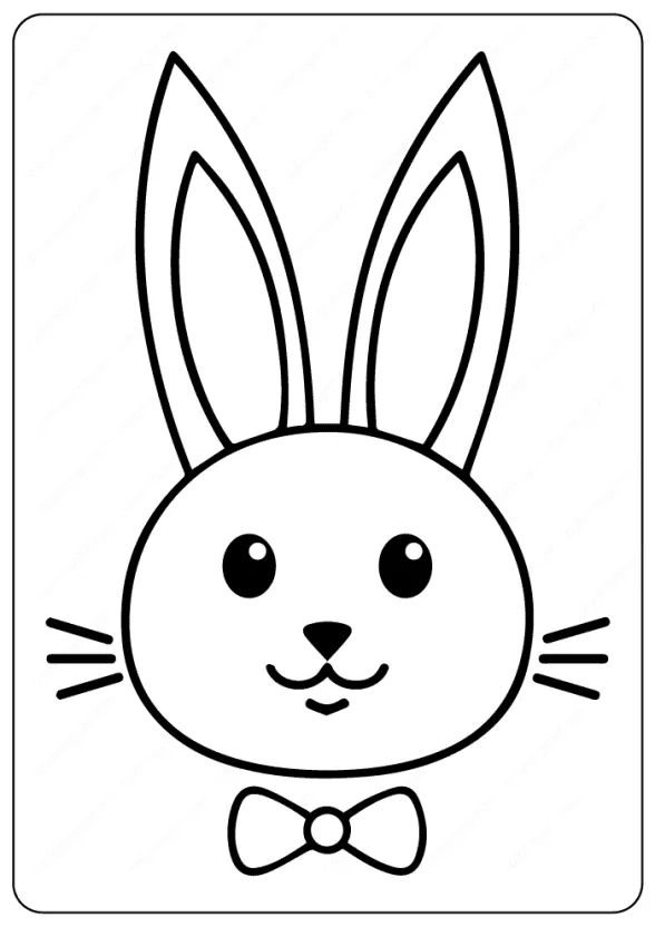 Rabbit Coloring Page 1 rabbit coloring pages