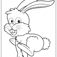 rabbit outline coloring pages pdf