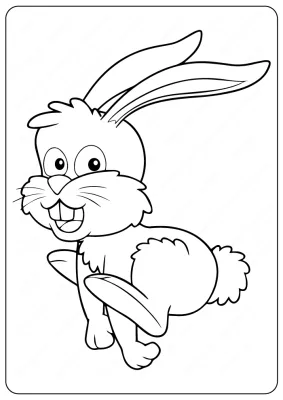 Rabbit Outline Coloring Pages