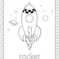 rocket coloring page 1