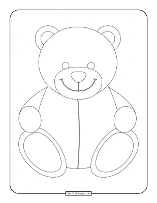 Teddy Bear Printable Coloring Pages For Kids