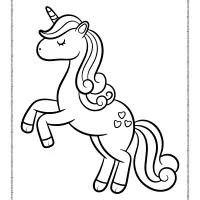 unicorn printable coloring page pdf