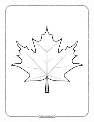 Leaf Printable Coloring Pages for Kids
