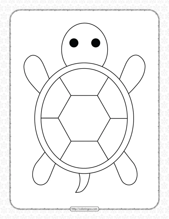 turtle printable coloring pages for kids