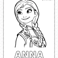 frozen anna printable coloring pages for kids