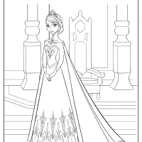 Frozen Elsa Printable Coloring Sheet