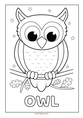 Owl Printable Coloring – Drawing Pages