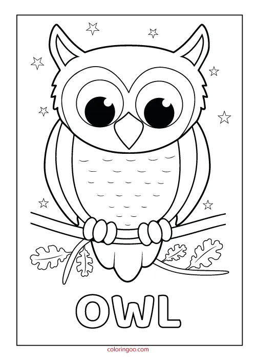 Owl Printable Coloring - Drawing Pages 1 owl coloring pages 2