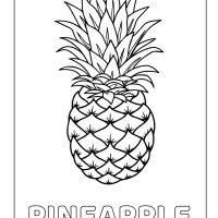pineapple printable coloring drawing pages for kids