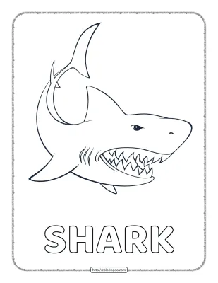 Printable Shark Coloring PDF Pages for Kids