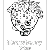Printable Strawberry Kiss Shopkins PDF Coloring Pages 57 strawberry kiss shopkins coloring pages