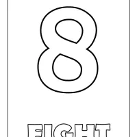 eight number coloring page