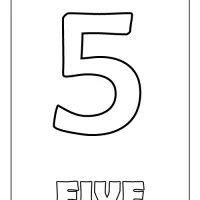 five number coloring page