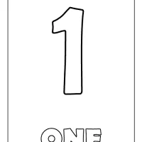 one number coloring page