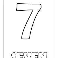 seven number coloring page