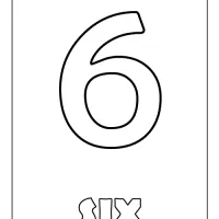 six number coloring page