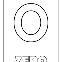 zero number coloring page