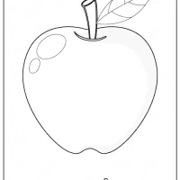 apple coloring page