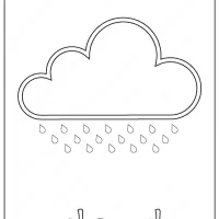 cloud coloring page