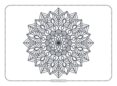 Cute Indian Mandala Coloring Pages PDF