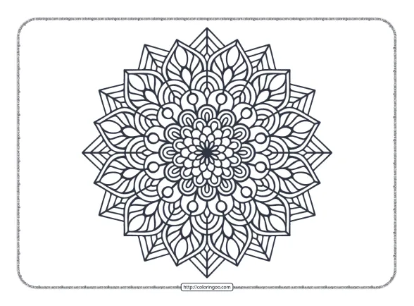 Cute Indian Mandala Coloring Pages PDF 1 cute indian mandala coloring pages pdf