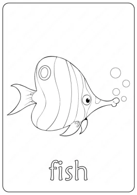 Printable Fish Coloring Page – Book PDF