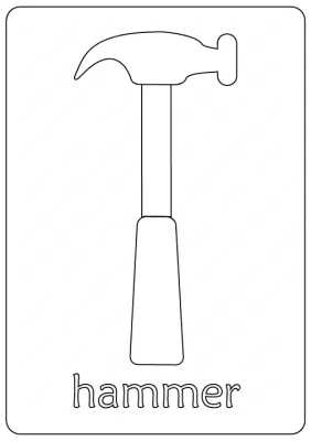Free Printable Hammer Coloring Pages