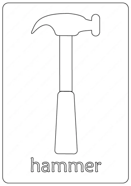 Free Printable Hammer Coloring Pages 1 hammer coloring page