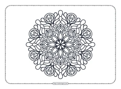 Indian Mandala Coloring Pages PDF