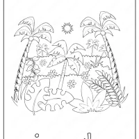 jungle coloring page