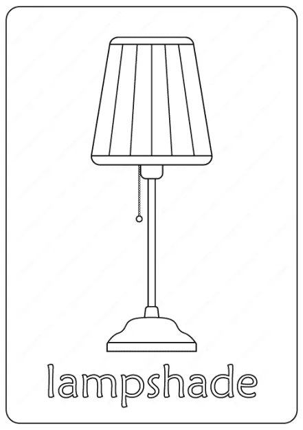 lampshade coloring page