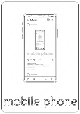 Mobile Phone Coloring Page – Book PDF