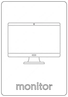 Printable Monitor Coloring & Drawing Pages PDF