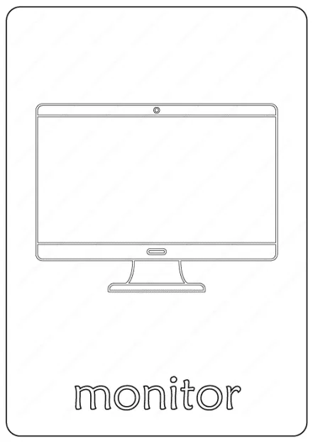 monitor coloring page