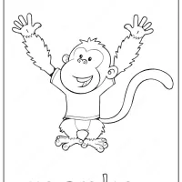 monkey coloring page