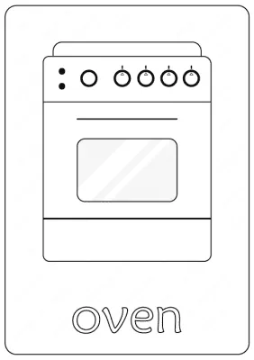 Printable Oven Coloring Page – Book PDF