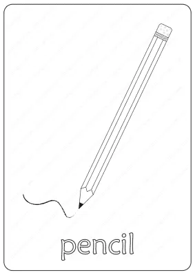 Printable Pencil Coloring Pages PDF