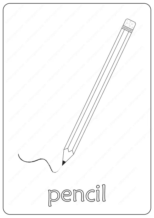 pencil coloring page 1