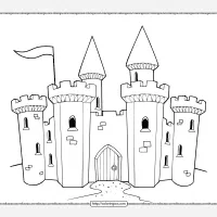 Printable Castle Coloring Page Book PDF 13 printable castle coloring page book pdf