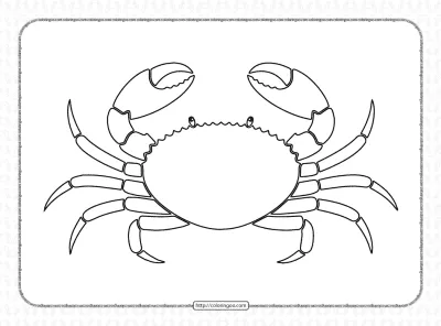 Printable Cute Crab Coloring Pages PDF