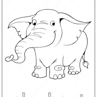 printable elephant coloring page book pdf
