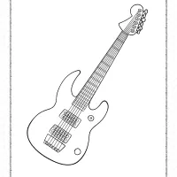 printable guitar coloring page book pdf