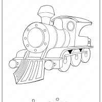 printable train coloring page