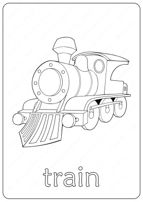 Printable Train Coloring Page Book PDF